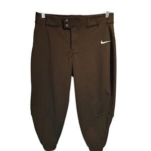 Nike Team Engineered Baseball Softball Pants Womens Medium Black White Swoosh